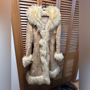 FABULOUS 70’s Full Length Vintage Shearling Coat
